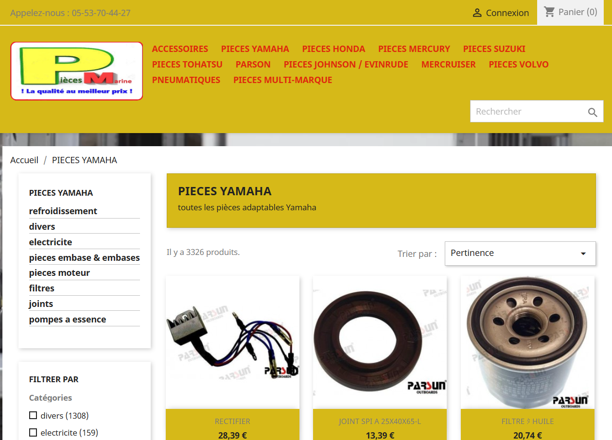 pièces détachées PrestaShop